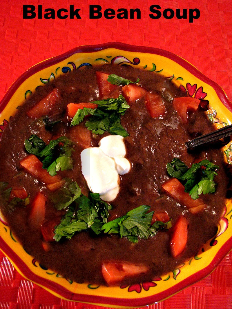 Delicious, easy and quick Black Bean Soup using canned beans and refrigerated salsa!