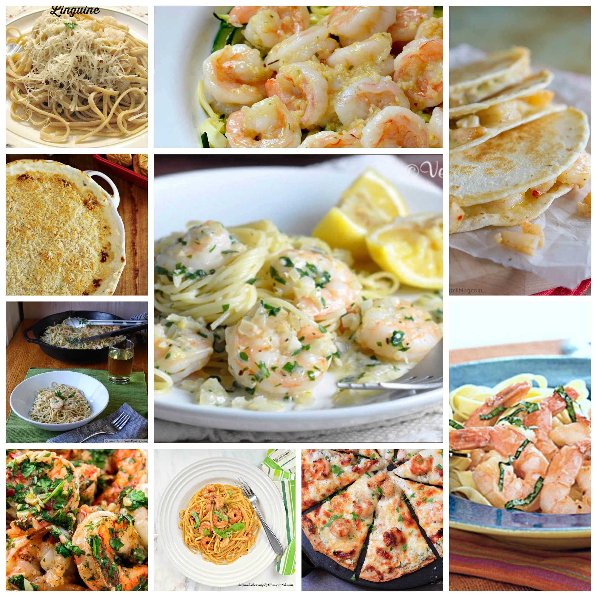 10 Shrimp Scampi Recipes- April 29 is National Shrimp Scampi Day, and this collection includes recipes from traditional shrimp scampi to non-traditional like quesdillas and pizza! 