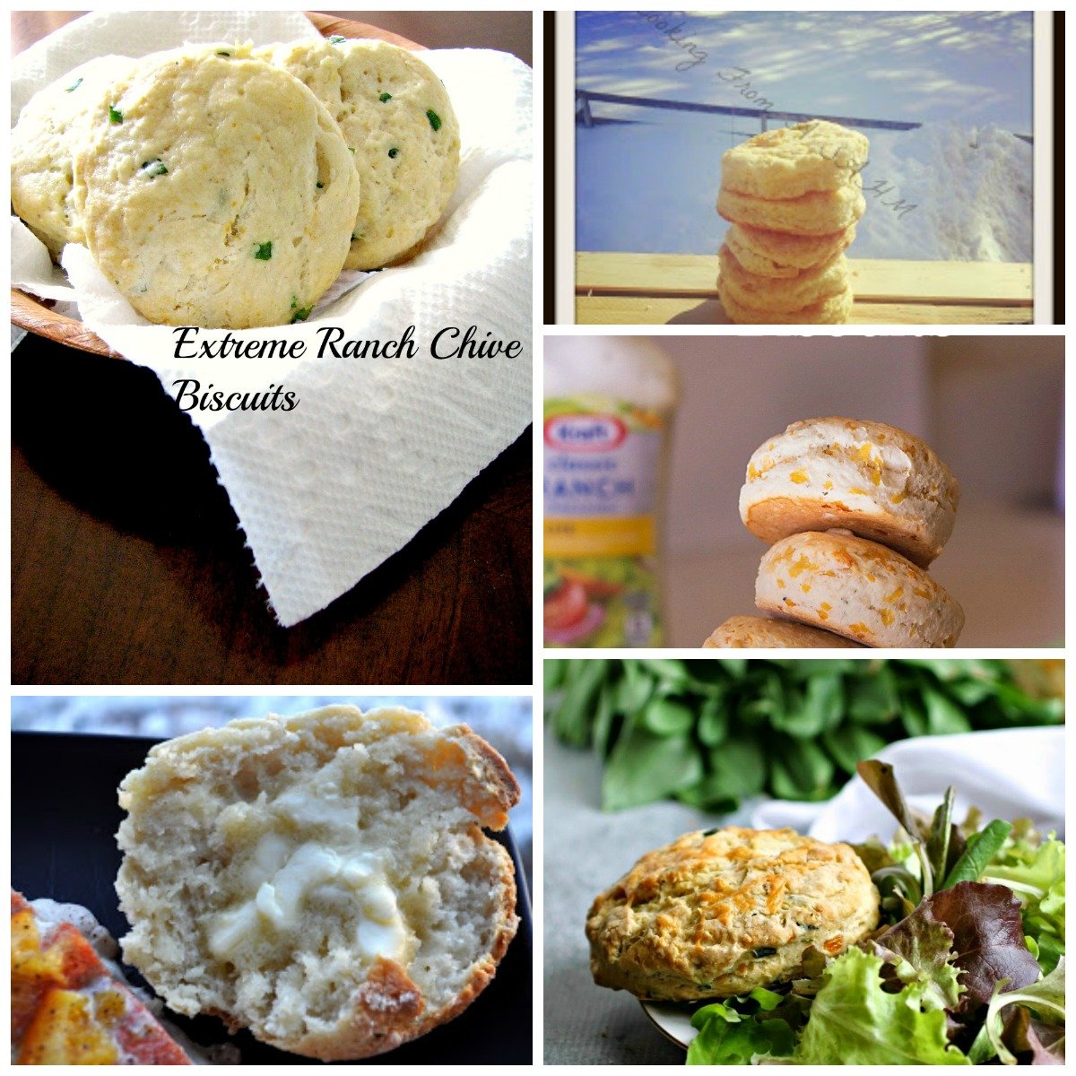 Extreme Ranch Chive Biscuits and More- A great collection of my favorite quick and easy biscuit recipes! 