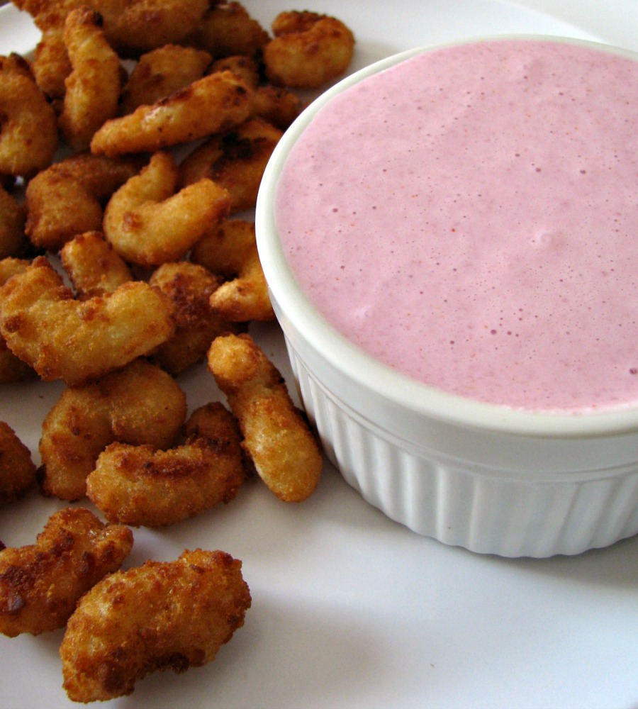 Red Beet Horseradish Dipping Sauce- great for dipping shrimp. chicken, or fresh veggies! 