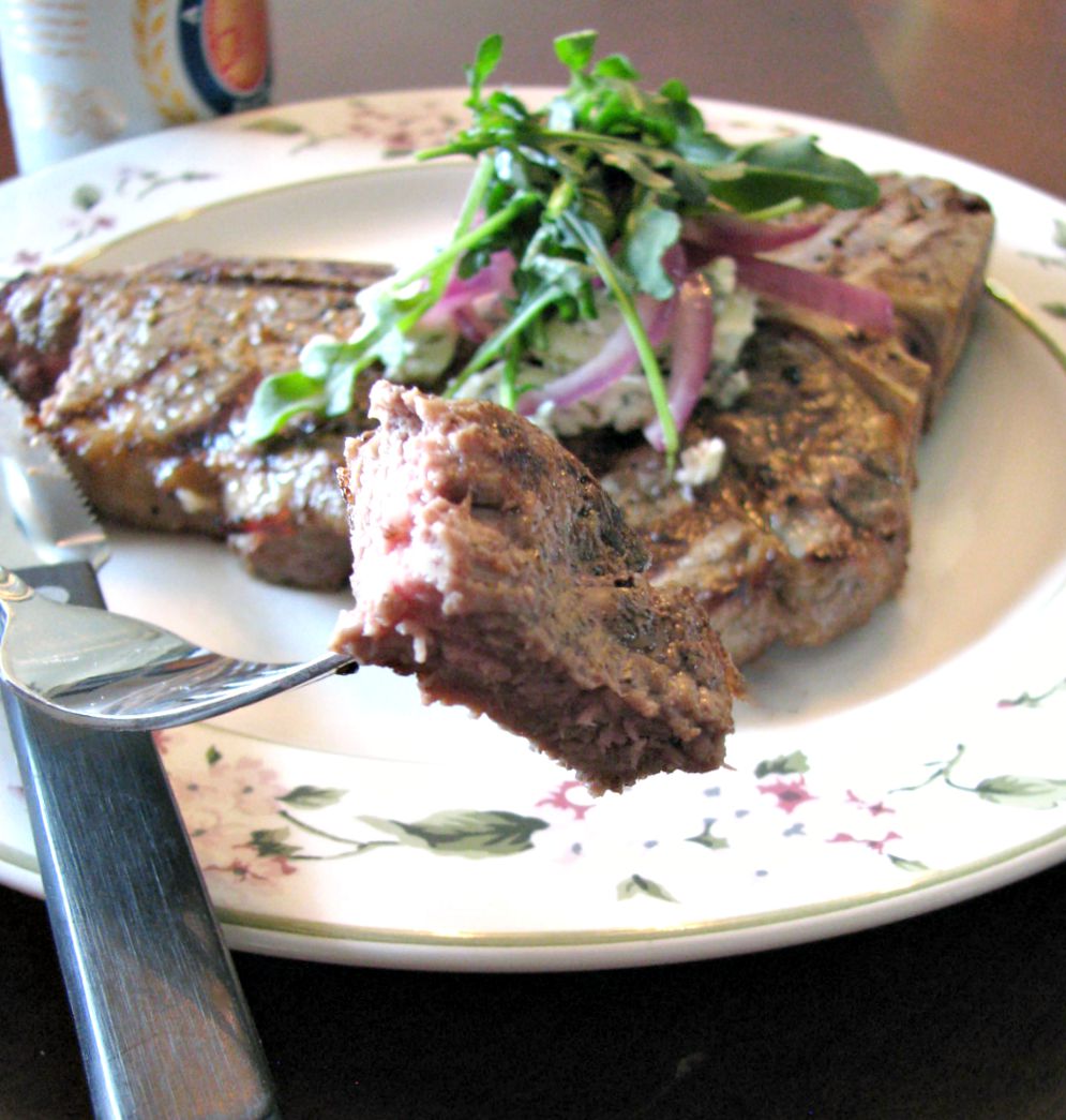 Beer Marinated Grilled Porterhouse Steak- tender, juicy, and full of flavor! 