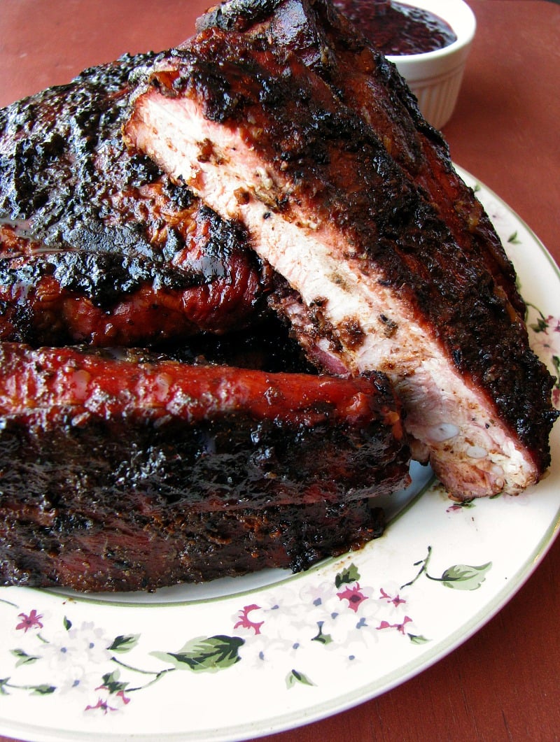 Grilled Cajun Blueberry BBQ Ribs