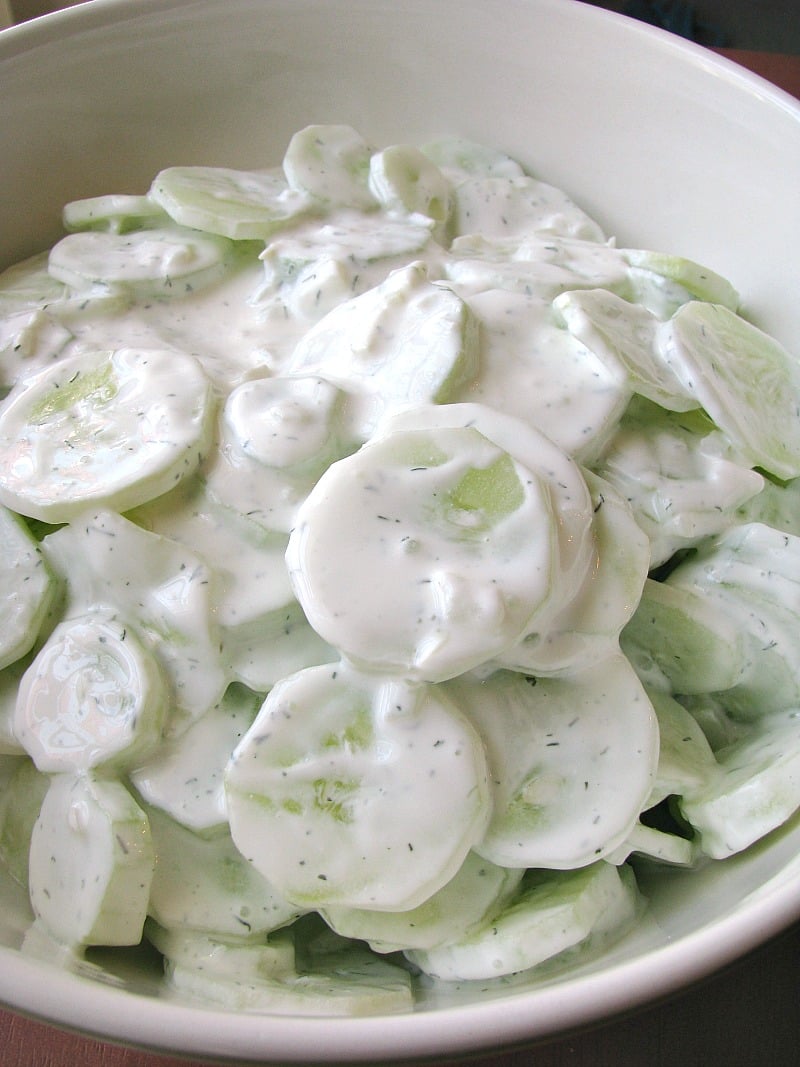 Creamy Cucumber Salad - Rants From My Crazy Kitchen