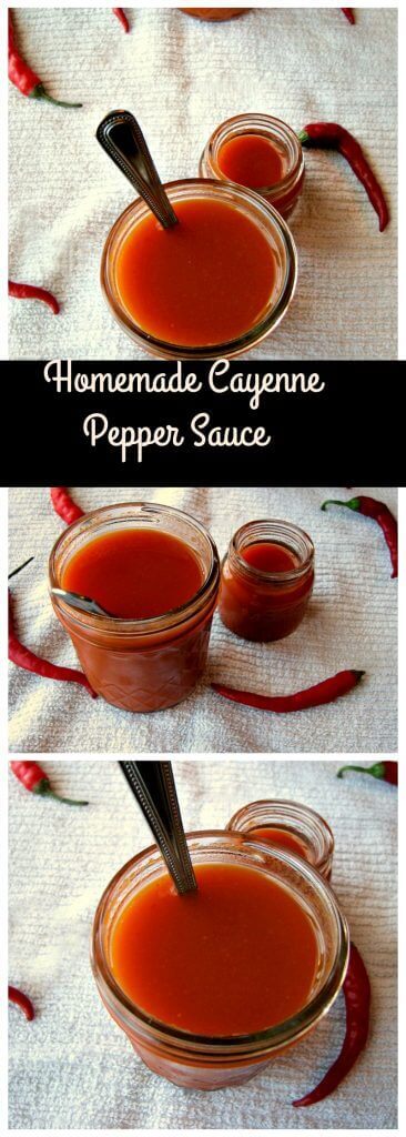 Hot and spicy Homemade Cayenne Pepper Sauce, more flavorful than store-bought and so easy to make!