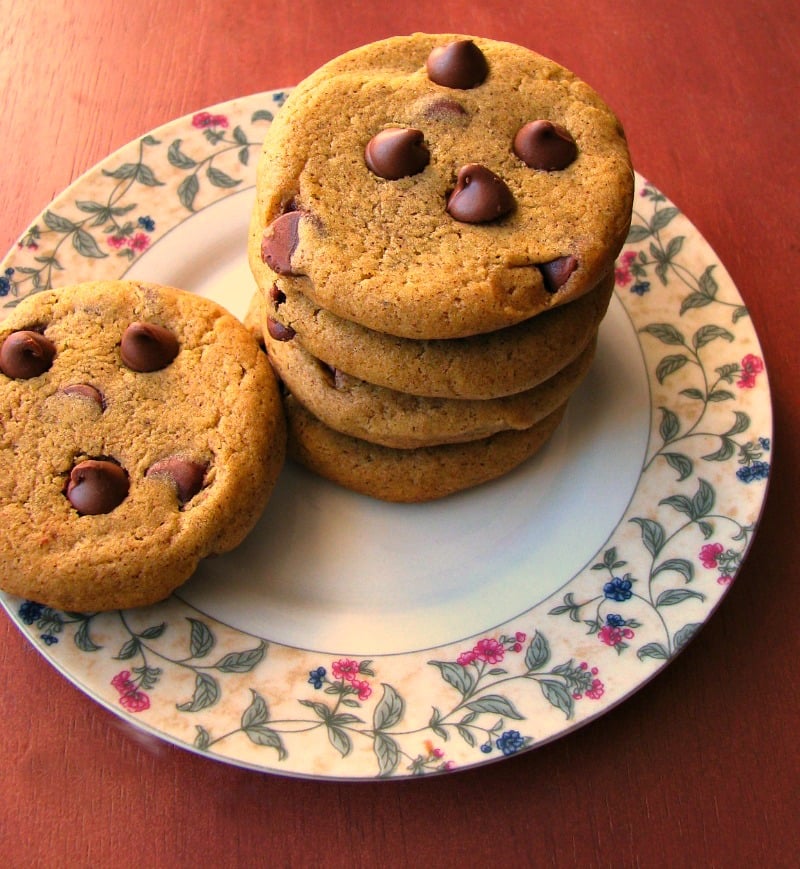 photo of cookies on a small flower trimmed pate