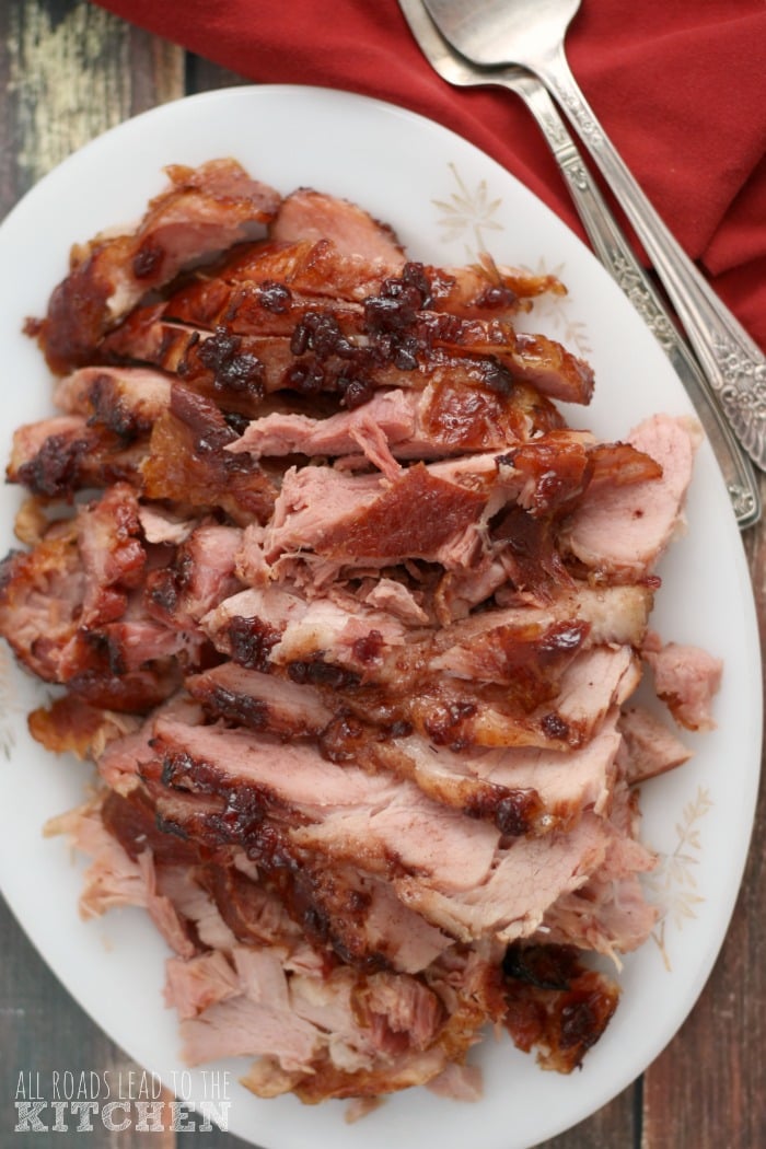 Slow Cooker Christmas Ham - All Roads Lead to the Kitchen