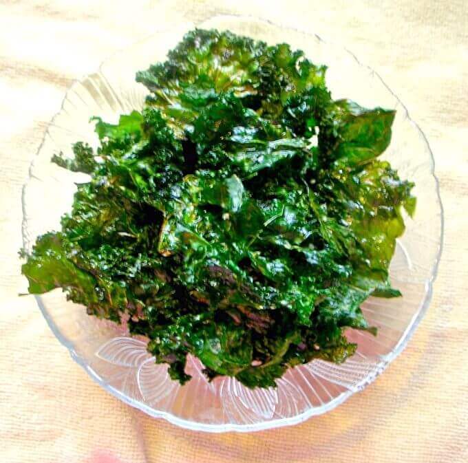 Crispy Kale Chips - Get the recipe at Rants From A Crazy Kitchen