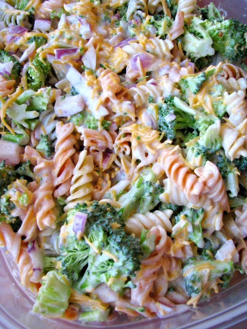 This copycat version of Walmart's Broccoli Cheddar Pasta Salad tastes just like the original! This broccoli salad will quickly become a family favorite to make time and time again.