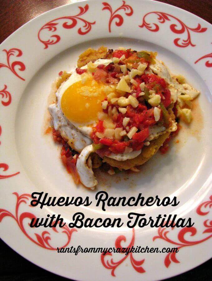 Huevos Rancheros with Bacon Tortillas