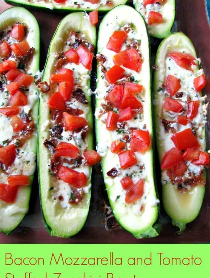 Use up the abundance of summer zucchini with these outstanding Bacon Mozzarella and Tomato Zucchini Boats that are ready to eat in 30 minutes.