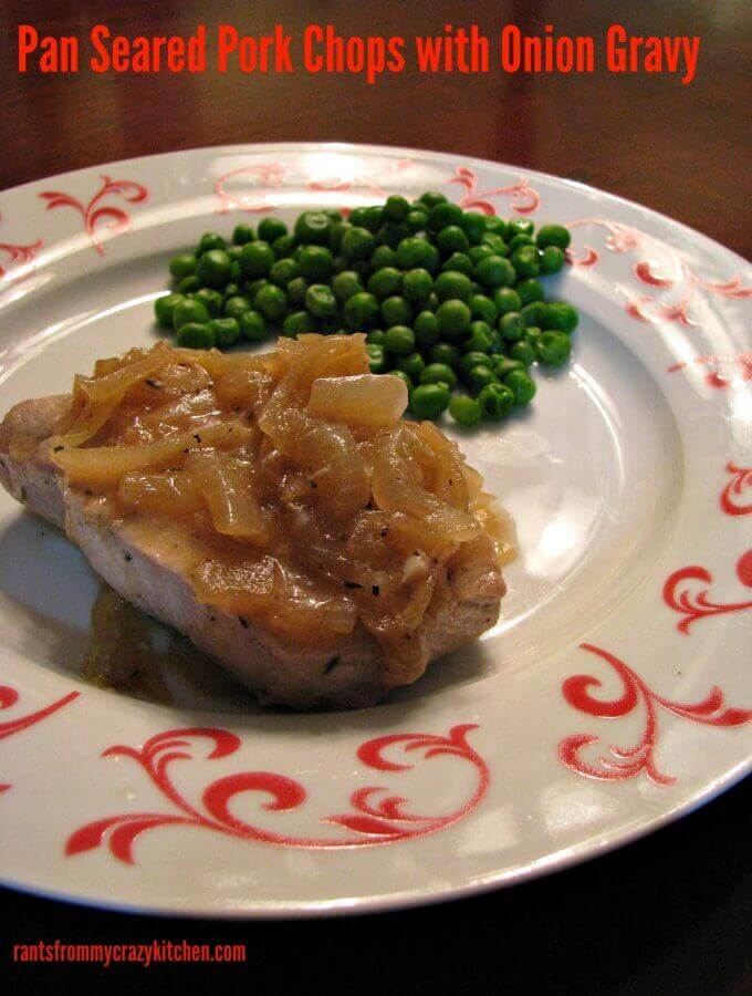 Pan Seared Pork Chops with Onion Gravy