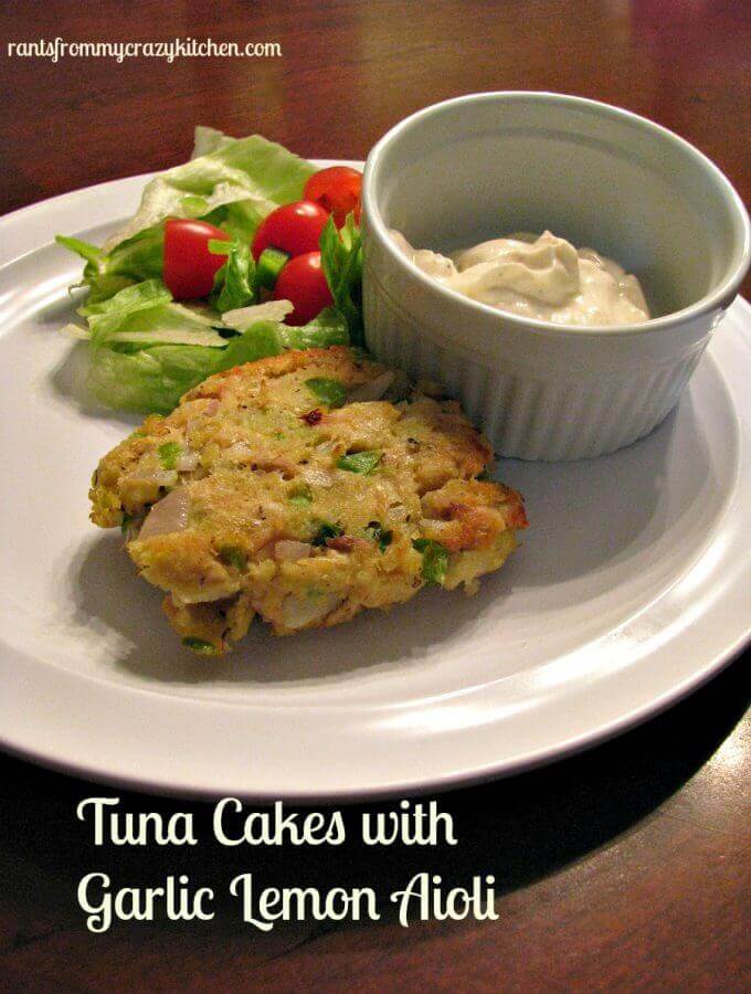 Tuna Cakes with Garlic Lemon Aioli