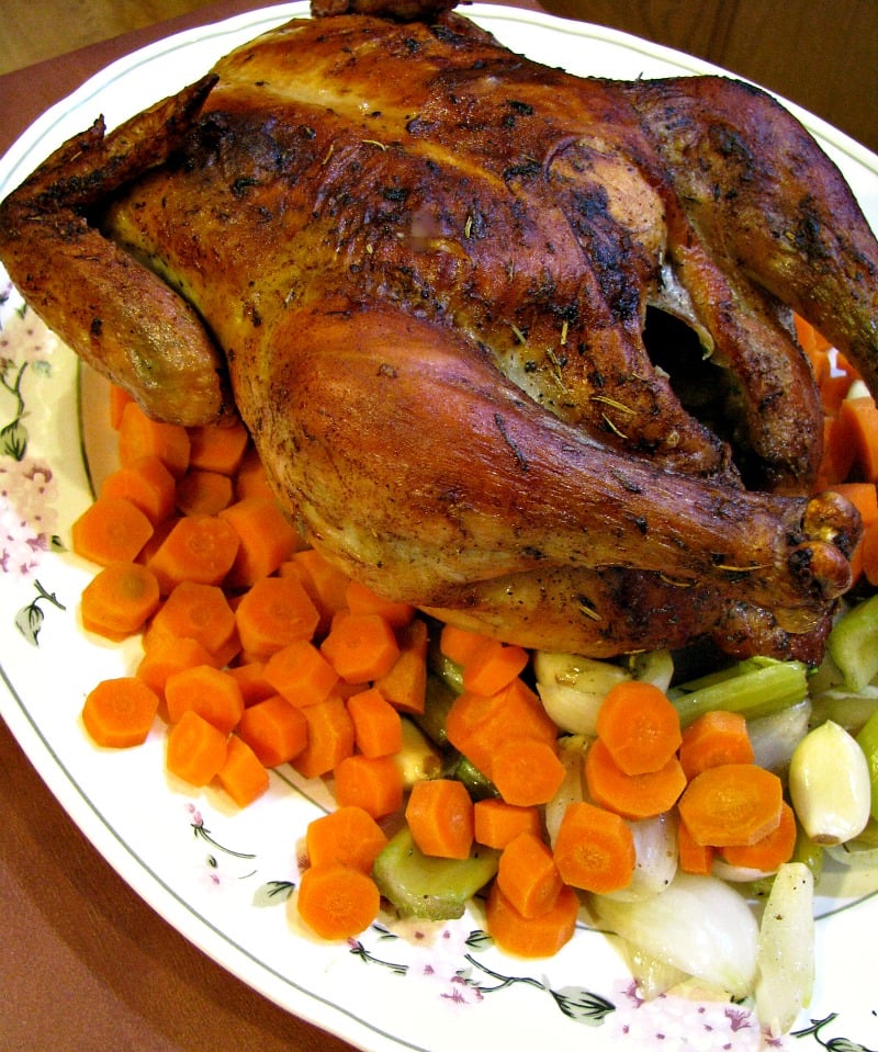 Learn how to make a perfect Roast Chicken or Turkey just in time for your Thanksgiving feast with this recipe for roasted chicken with herb butter.