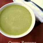 Spring vegetable Creamy Asparagus Spinach Soup makes a perfect first course for Easter brunch, or a perfect light dinner.