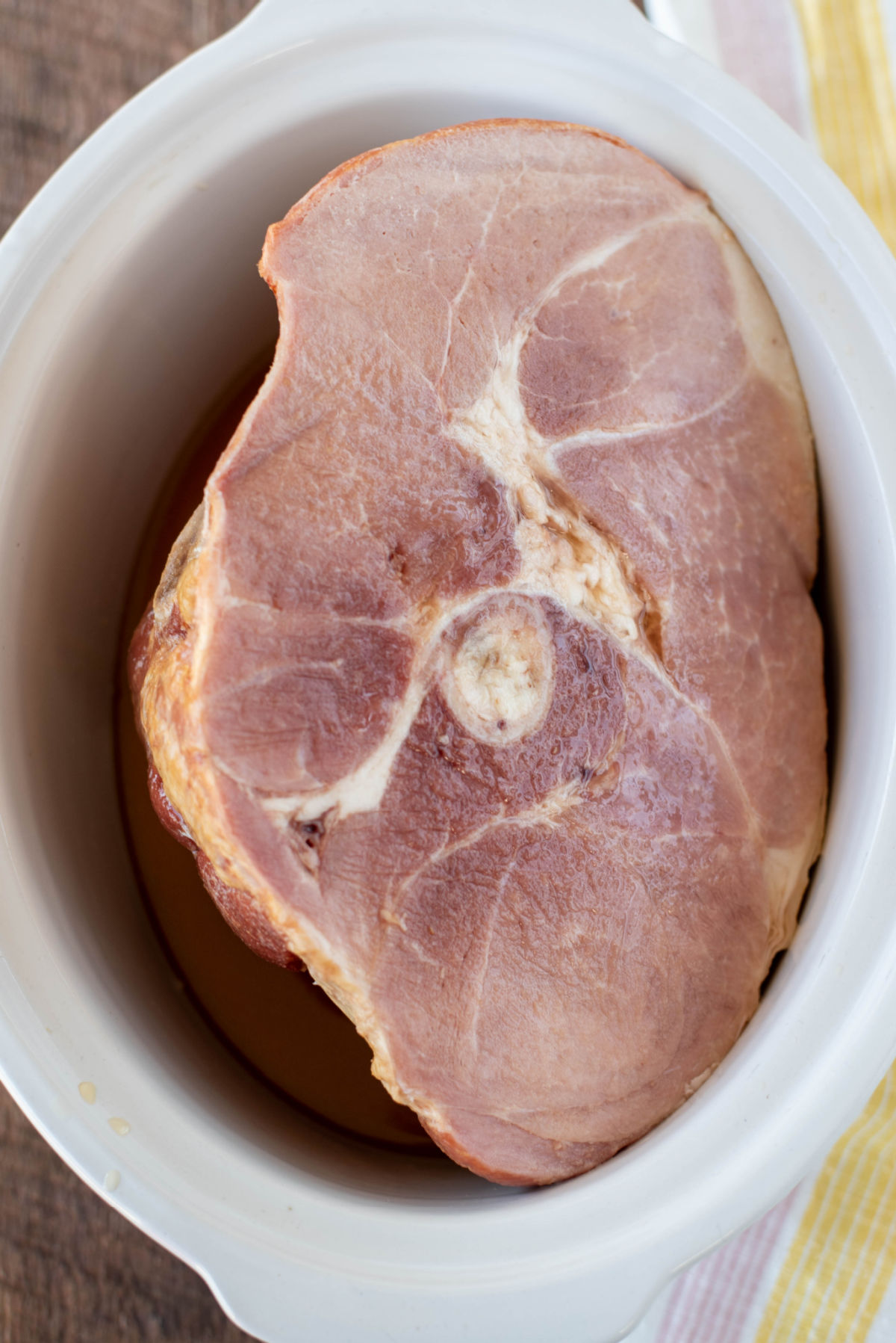 whole ham in a slow cooker