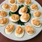 Put a twist on traditional deviled eggs with these Smoked Salmon Deviled Eggs made with puréed smoked salmon and goat cheese perfect for Easter.