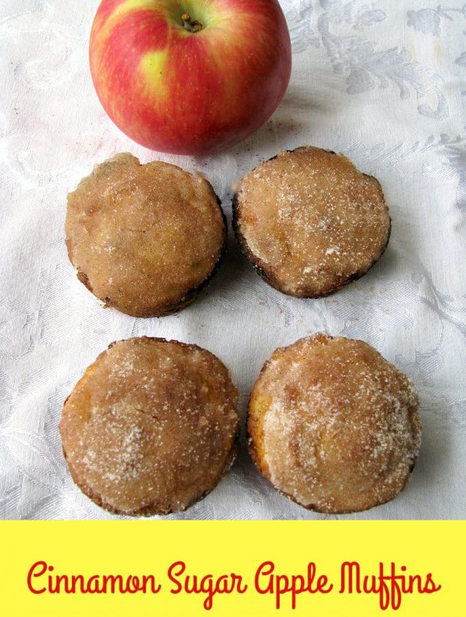 Sweet Cinnamon Sugar Apple Muffins, apple muffins topped with a cinnamon sugar glaze, are perfect for breakfast, brunch, or as a mid-day snack.