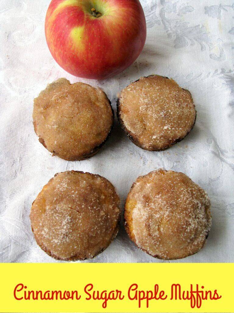 Sweet Cinnamon Sugar Apple Muffins, apple muffins topped with a cinnamon sugar glaze, are perfect for breakfast, brunch, or as a mid-day snack.