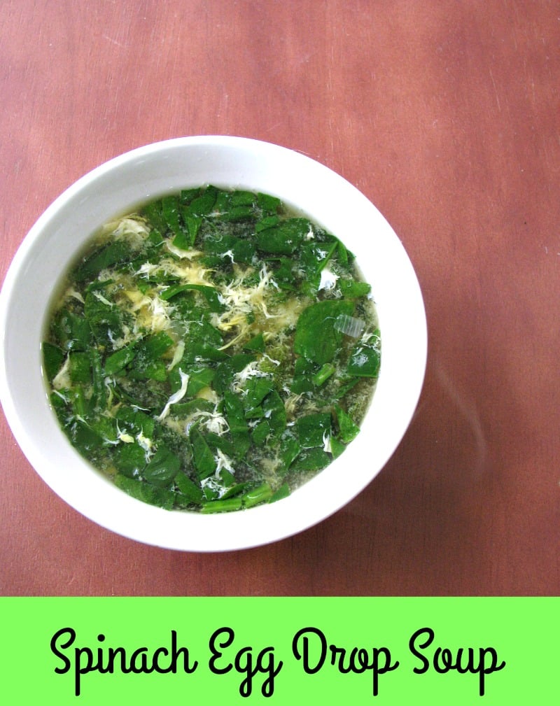 A slight twist from traditional egg drop soup, this Spinach Egg Drop Soup is light, healthy, and perfect for one or two people.