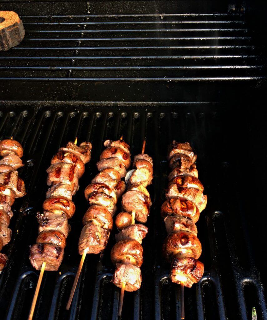 Red Wine Marinated Beef Mushroom Kabobs CookoutWeek Rants From My