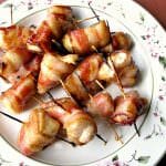 These sweet Brown Sugar Bacon Wrapped Chicken Bites are the perfect three-ingredient party appetizer. They keep well in a slow cooker set to keep warm, but they won't last!