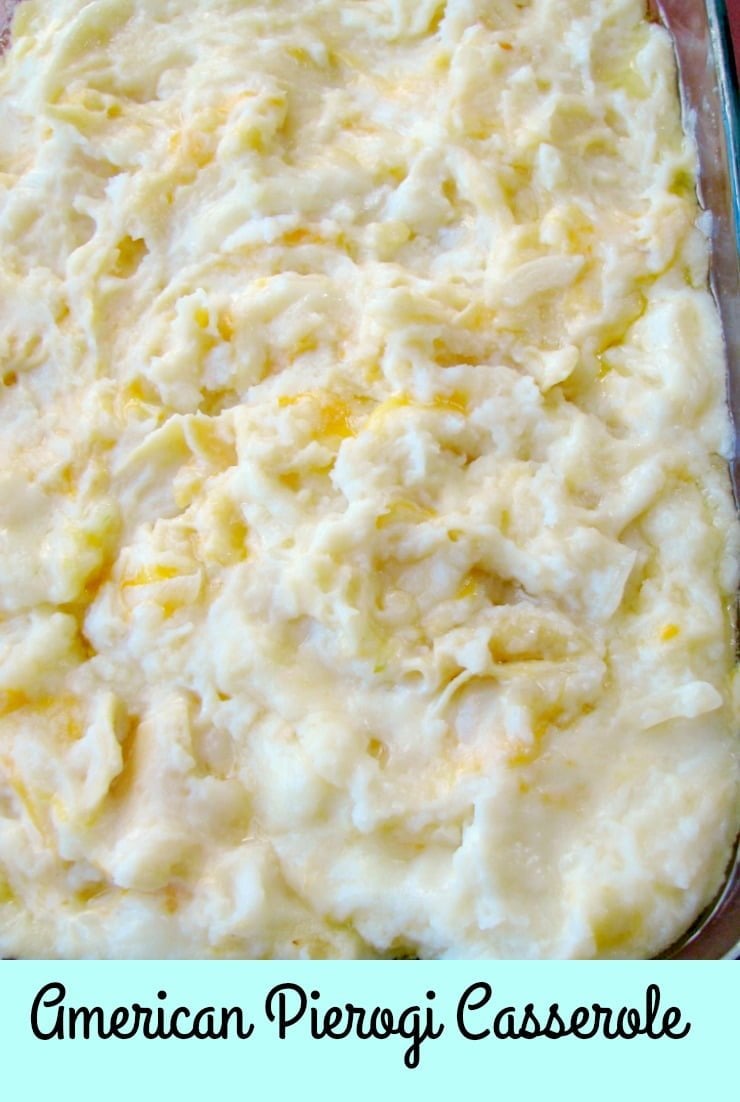 Comfort food at its finest, this American Pierogi Casserole is filled with mashed potatoes, egg noodles, onions, American and cheddar cheese, and lots of butter. It's great for any get together or a warm, cosy dinner.