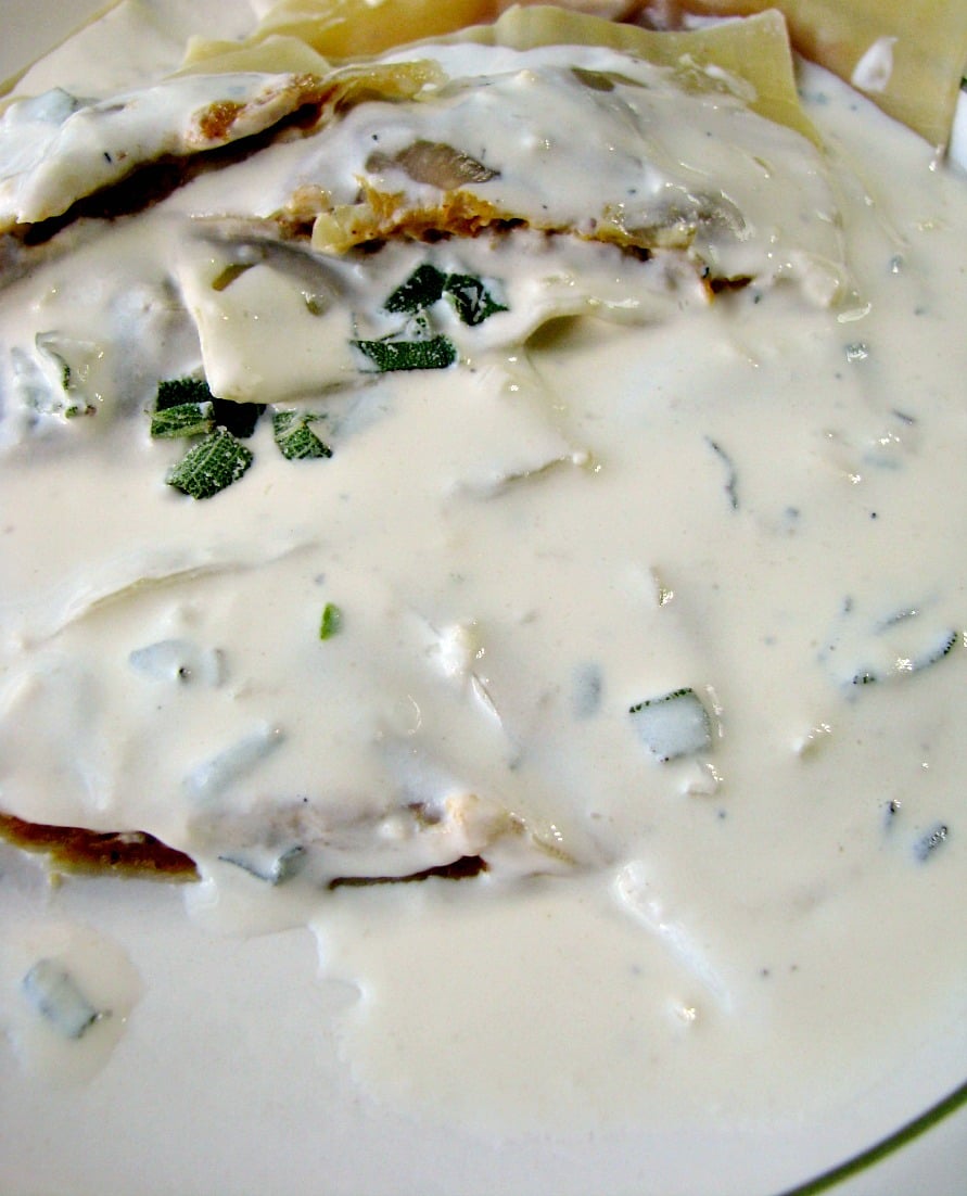 Pumpkin Ravioli with Parmesan Sage Cream Sauce