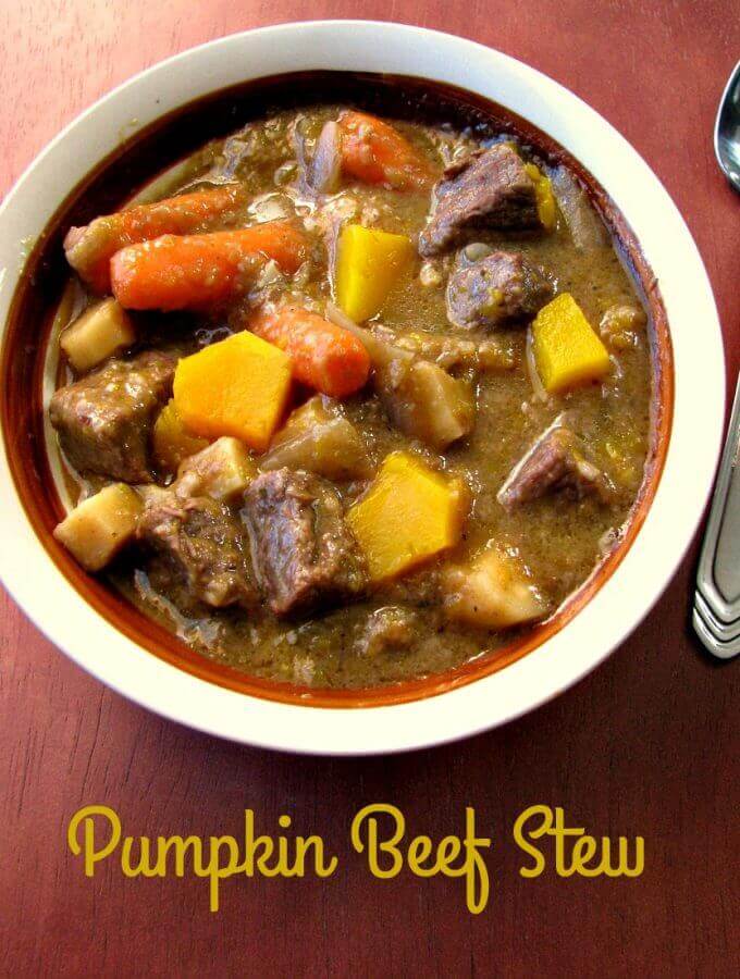 Loaded with fresh pumpkin pieces that dissolve and thicken the broth, beef, parsnips, and carrots, this Pumpkin Beef Stew is perfect for cold Fall evenings.