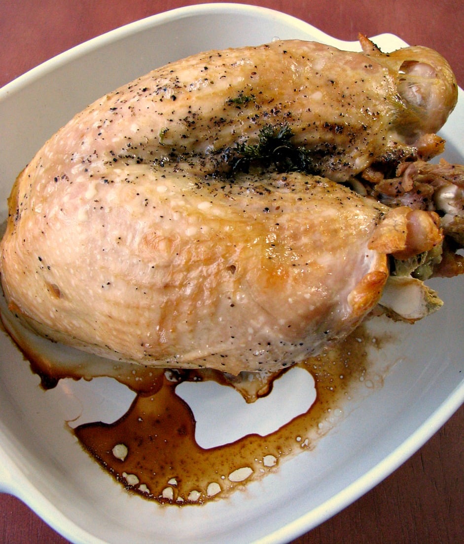 Perfect for smaller families, this Slow Cooker Turkey Breast With Gravy is easy to make and saves room in the oven for your other Thanksgiving dishes. 