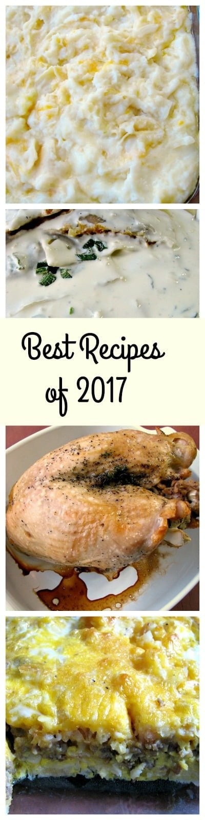 The Best Recipes of 2017 (Fall) including American Pierogi Casserole, Pumpkin Ravioli with Parmesan Sage Cream Sauce, Slow Cooker Turkey Breast with Gravy, and Sausage Hashbrown Breakfast Casserole. 