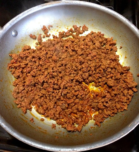 Photo of fully cooked Mexican chorizo 
