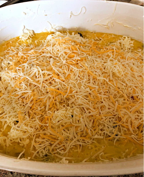 photo of cheese topped casserole 