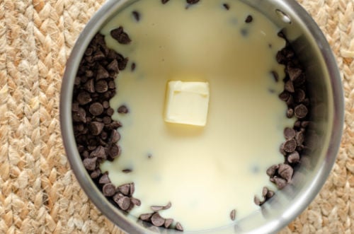 photo of butter melting with chocolate 