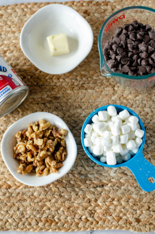 photo of ingredients for fudge 
