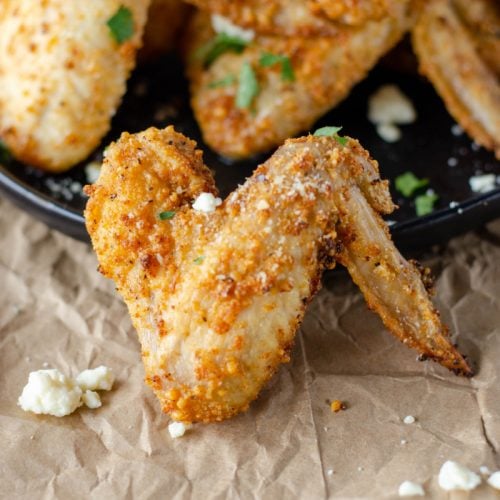 Air Fryer Garlic Parmesan Wings - Rants From My Crazy Kitchen